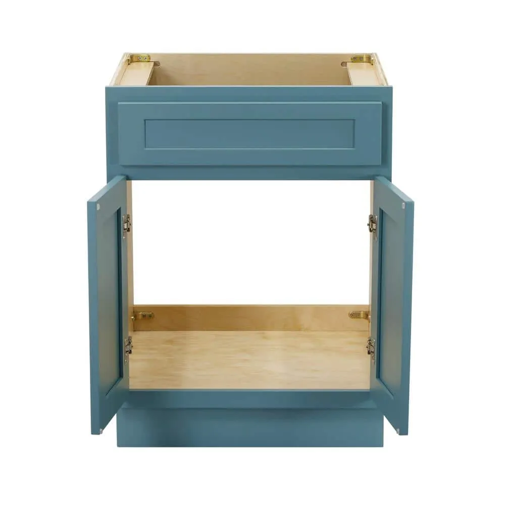 Vanity Art 24 in. W x 21 in. D x 32.5 in. H 2-Doors Bath Vanity Cabinet Only in Sea Green, photo 5 of 7