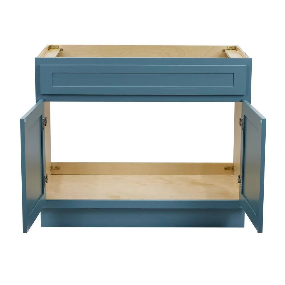Vanity Art 39 in. W x 21 in. D x 32.5 in. H 2-Doors Bath Vanity Cabinet Only in Sea Green, photo 3 of 5