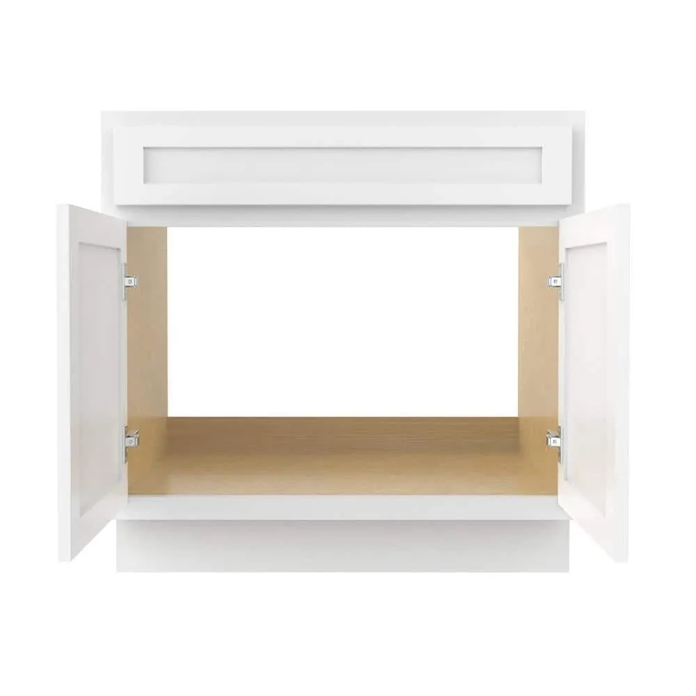 Vanity Art 39 in. W x 21 in. D x 32.5 in. H 2-Doors Bath Vanity Cabinet Only in White, photo 7 of 9