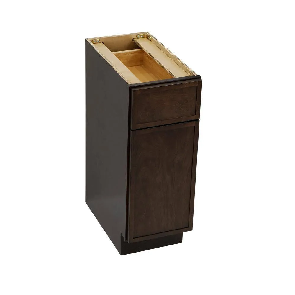 Vanity Art 12 in. W x 21 in. D x 32.5 in. H 1-Drawer Bath Vanity Cabinet Only in Brown, photo 3 of 7