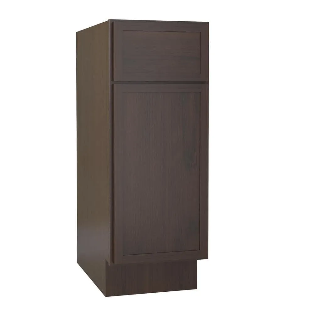 Vanity Art 12 in. W x 21 in. D x 32.5 in. H 1-Drawer Bath Vanity Cabinet Only in Brown, photo 2 of 7