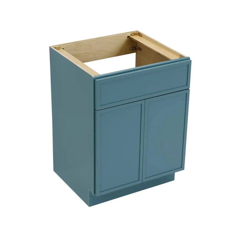 Vanity Art 24 in. W x 21 in. D x 32.5 in. H 2-Doors Bath Vanity Cabinet without Top in Sea Green, photo 3 of 7