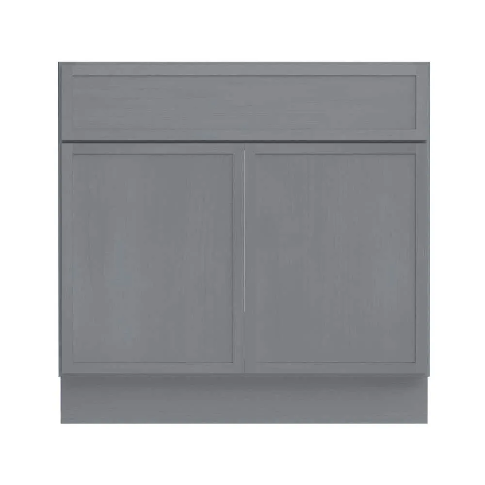 Vanity Art 30 in. W x 21 in. D x 32.5 in. H 2-Doors Bath Vanity Cabinet without Top in Smoky Gray, photo 6 of 8