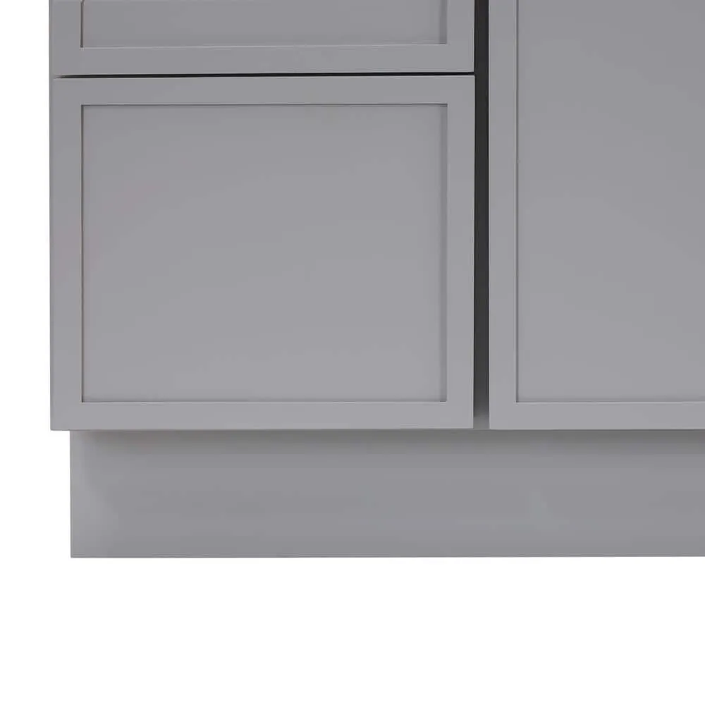 Vanity Art 36 in. W x 21 in. D x 32.5 in. H 2-Left Drawers Bath Vanity Cabinet without Top in Gray, photo 4 of 8
