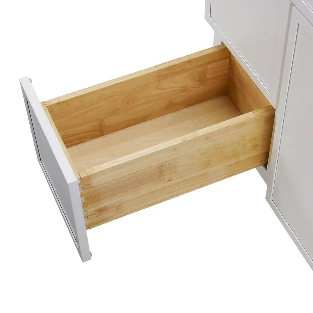 Vanity Art 36 in. W x 21 in. D x 32.5 in. H 2-Left-Drawers Bath Vanity Cabinet without Top in White, photo 7 of 7