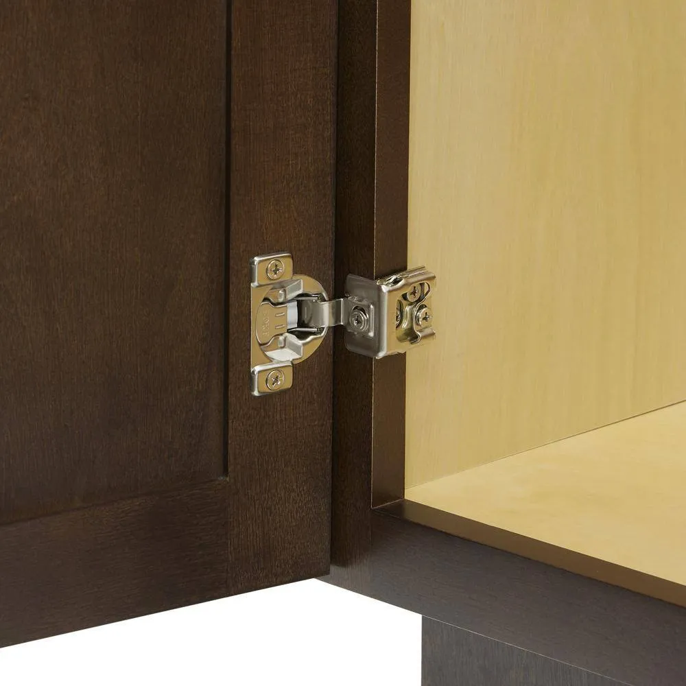 Vanity Art 36 in. W x 21 in. D x 32.5 in. H 2-Right Drawers Bath Vanity Cabinet without Top in Brown, photo 7 of 9