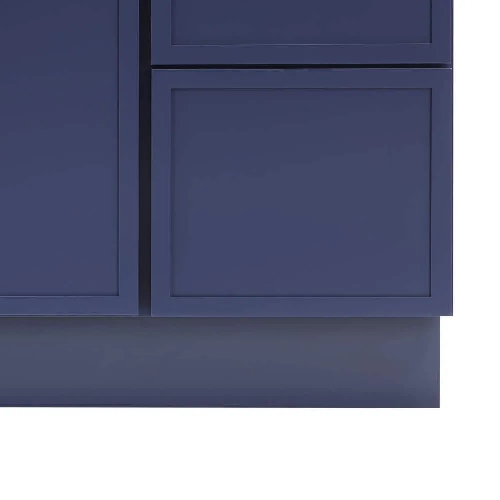 Vanity Art 36 in. W x 21 in. D x 32.5 in. H 2-Right Drawers Bath Vanity Cabinet without Top in Blue, photo 6 of 9