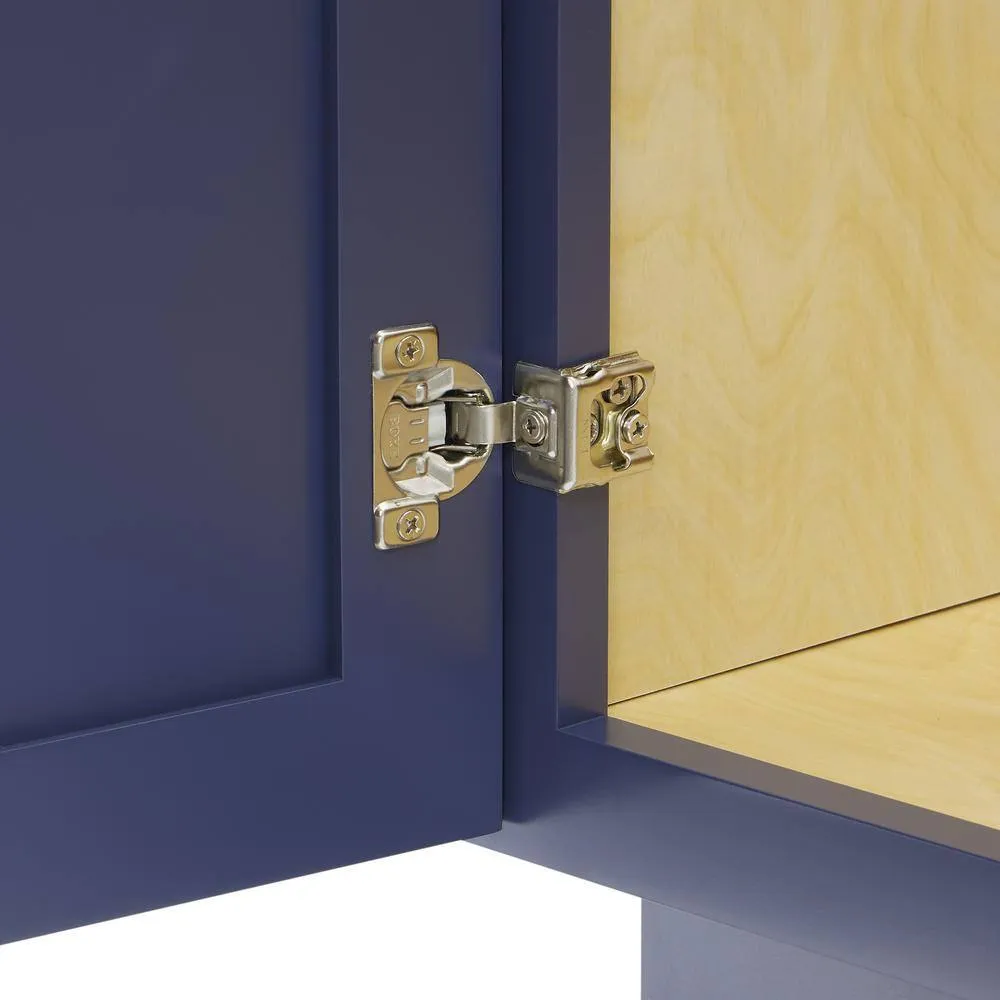 Vanity Art 36 in. W x 21 in. D x 32.5 in. H 2-Right Drawers Bath Vanity Cabinet without Top in Blue, photo 8 of 9