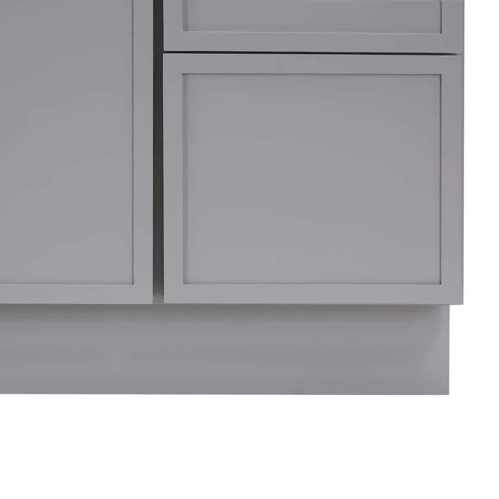 Vanity Art 36 in. W x 21 in. D x 32.5 in. H 2-Right Drawers Bath Vanity Cabinet without Top in Gray, photo 5 of 9