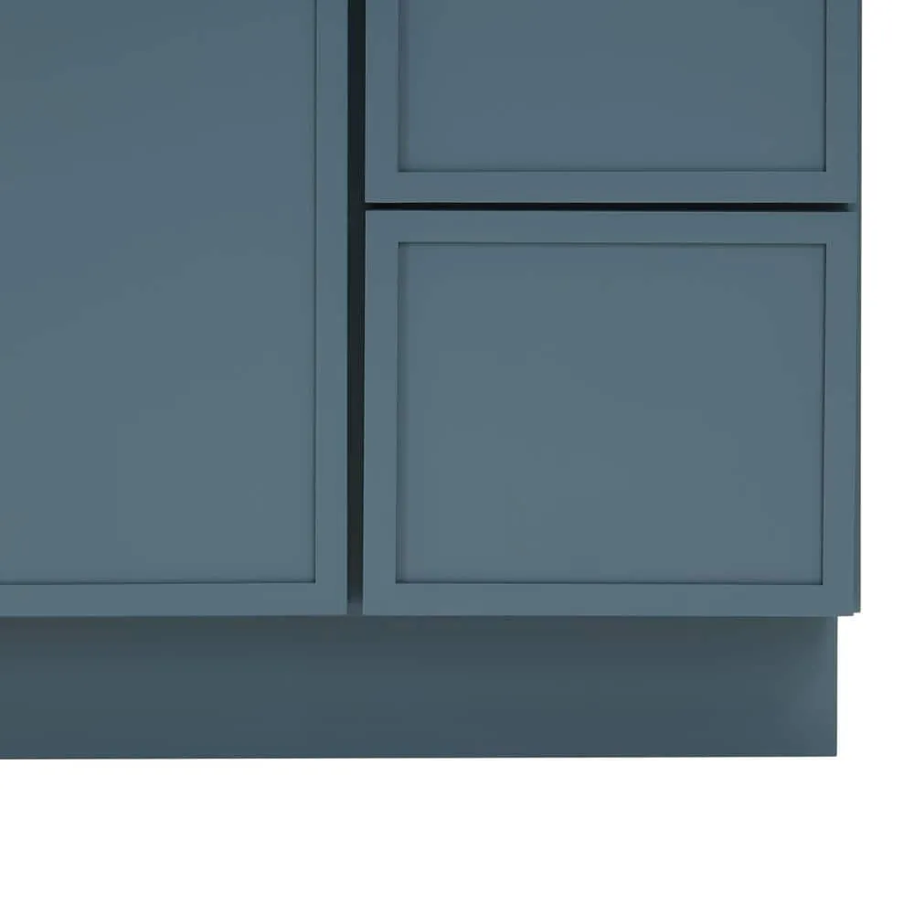 Vanity Art 36 in. W x 21 in. D x 32.5 in. H 2-Right-Drawers Bath Vanity Cabinet without Top in Sea Green, photo 5 of 9