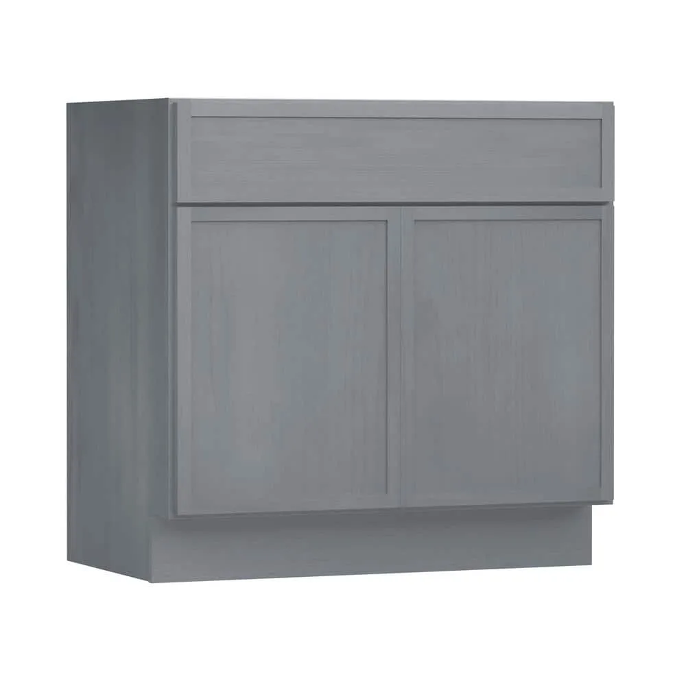 Vanity Art 39 in. W x 21 in. D x 32.5 in. H 2-Doors Bath Vanity Cabinet without Top in Smoky Gray, photo 2 of 8