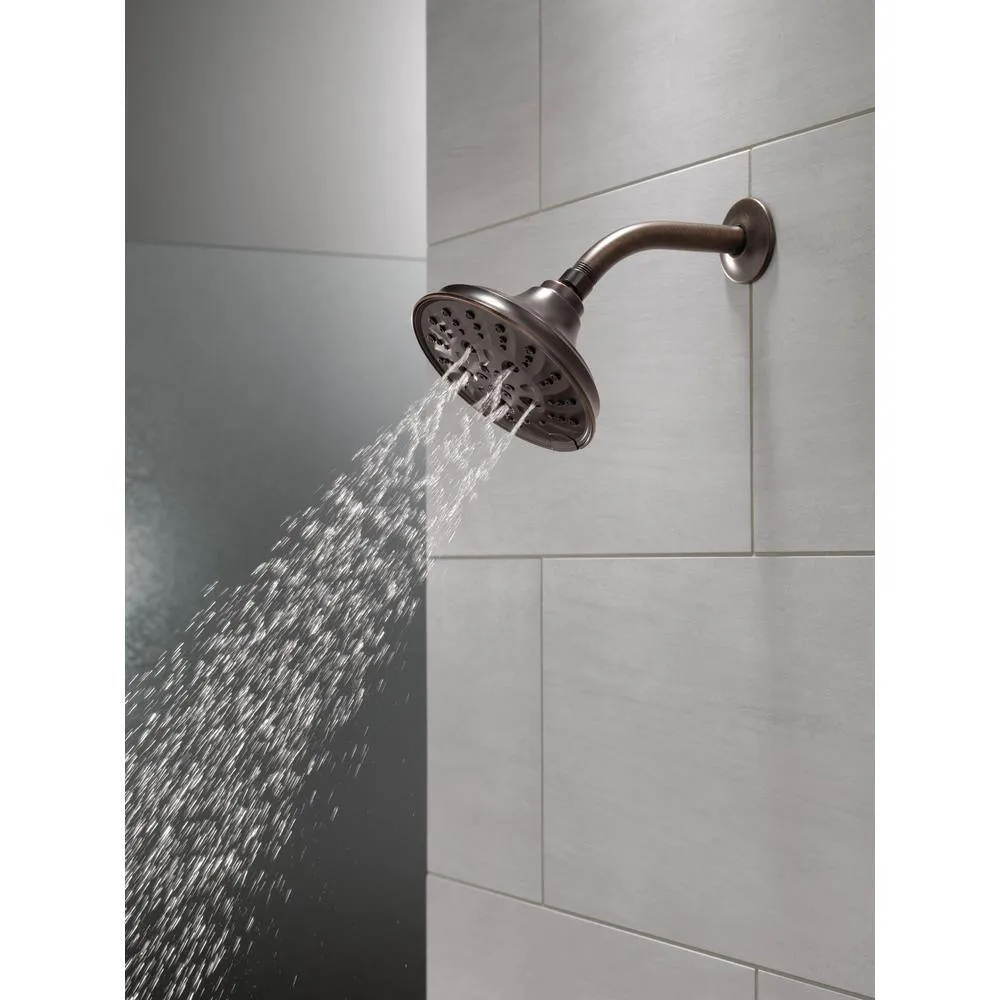 Delta Pivotal 5-Spray 6 in. Wall Mount Fixed Rain H2Okinetic Shower Head in Venetian Bronze, photo 24 of 24