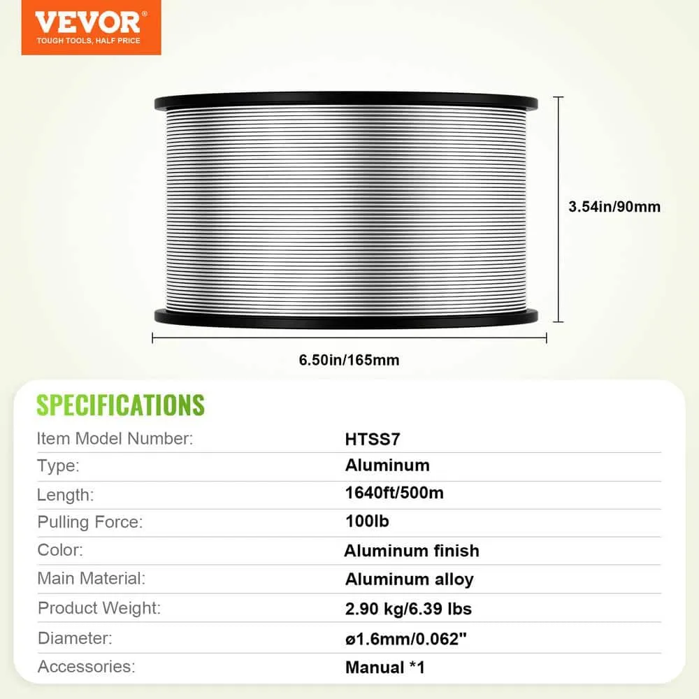 VEVOR 16 Gauge Aluminum Wire for Electric Fencing, 1640 ft. 500 M Electric Fence Wire, Portable Fencing Wire, Aluminum Alloy, photo 7 of 8