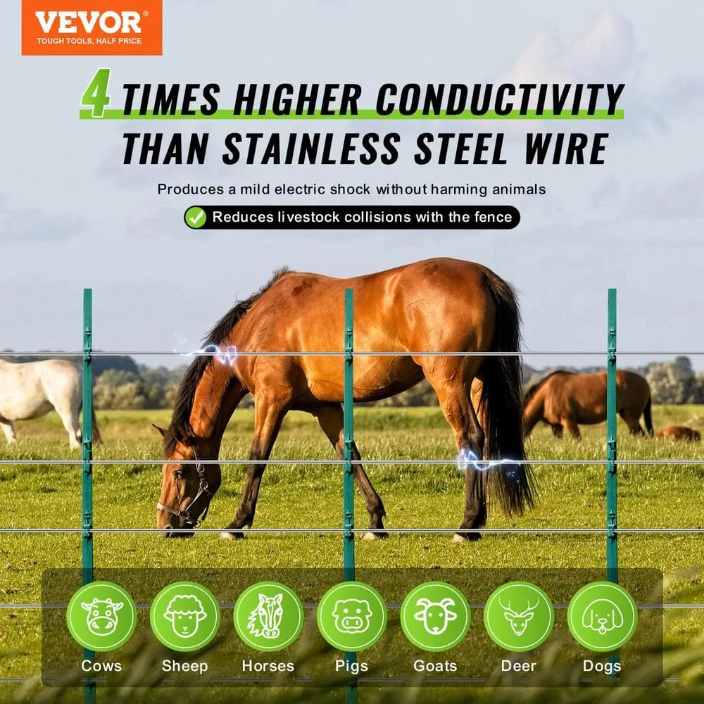 VEVOR 16 Gauge Aluminum Wire for Electric Fencing, 1640 ft. 500 M Electric Fence Wire, Portable Fencing Wire, Aluminum Alloy, photo 2 of 8