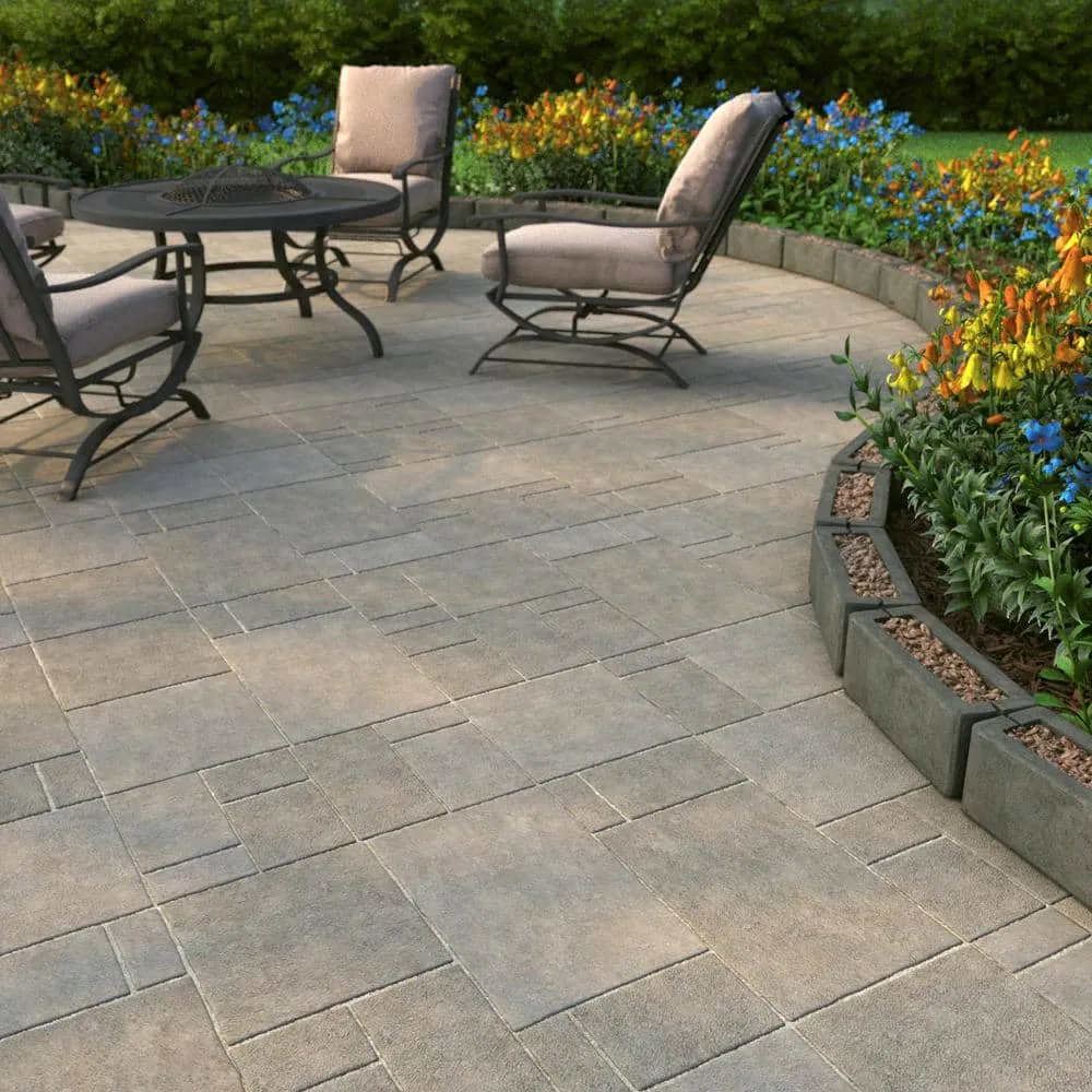 Valestone Hardscapes Domino 11.75 in. x 11.75 in. x 2.25 in. Victorian Blend Beige/Gray Concrete Paver, photo 5 of 5