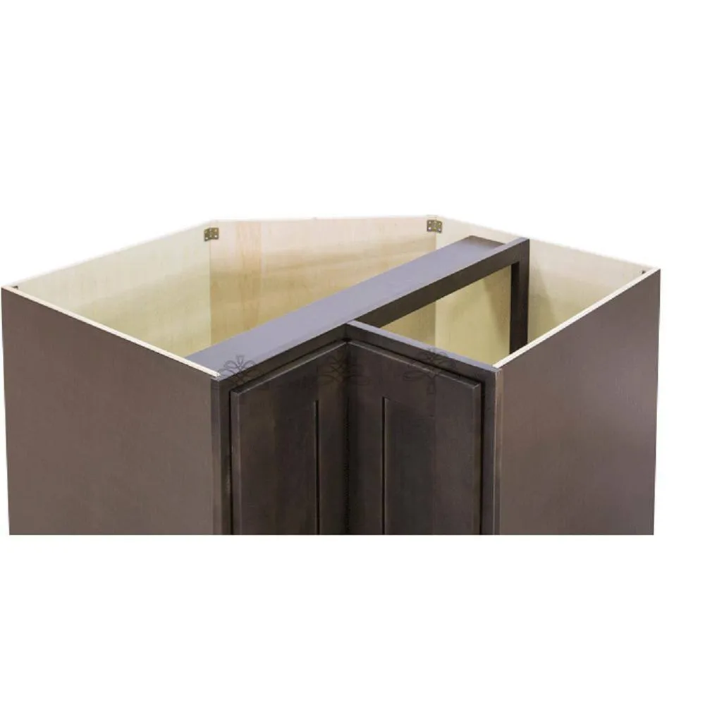 LIFEART CABINETRY Lancaster Shaker Assembled 36 in. x 34.5 in. x 24 in. Base Lazy Susan Cabinet in Vintage Charcoal, photo 5 of 8