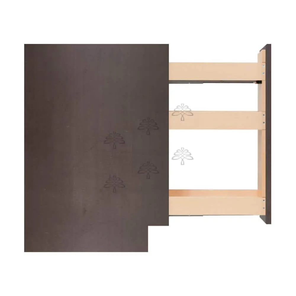 LIFEART CABINETRY Lancaster Shaker Assembled 6 in. x 34.5 in. x 24 in. Base Spice Drawer Cabinet in Vintage Charcoal, photo 3 of 6