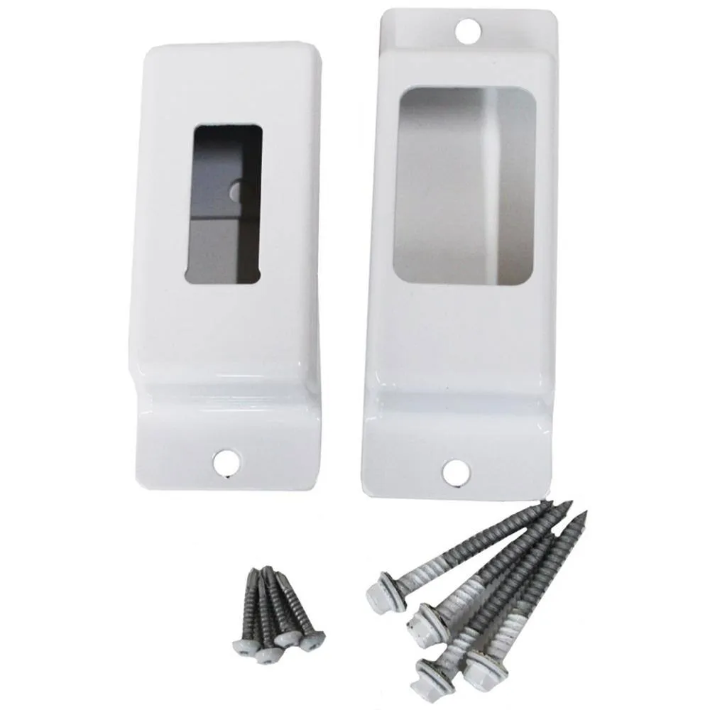 Vista 6 in. H x 2.5 in. W White Aluminum Stair Bracket for Stair Railing Kit, photo 2 of 4