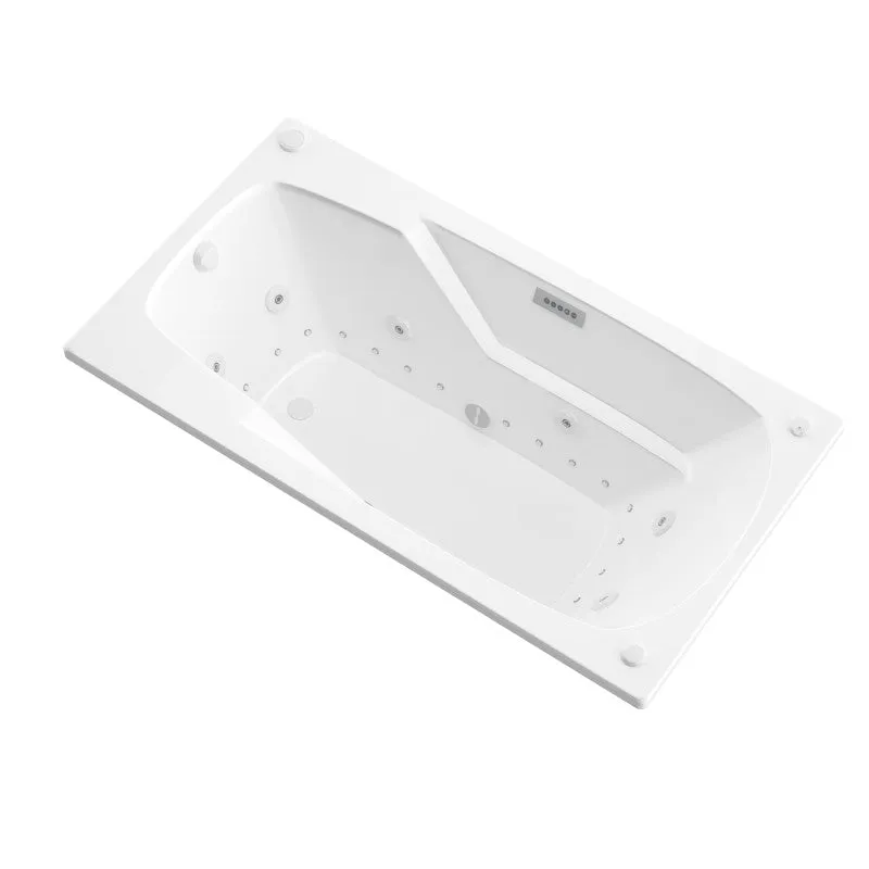 Universal Tubs Coral Diamond Series 5 ft. Left Drain Rectangular Drop-in Whirlpool and Air Bath Tub in White (32 x 59 in.), photo 13 of 20