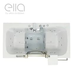 Ella Companion 2-Seat 60 in. Acrylic Walk-In Whirlpool Bathtub, White, Center Door, Heated Seat, Fast-Fill Faucet, 2 in. Dual Drain, photo 7 of 8