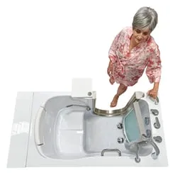 Ella Elite 52 in. Walk-In Whirlpool and Air Bath Bathtub in White with LH Door, Thermostatic Faucet, Dual Drain, Shower Screen, photo 17 of 19