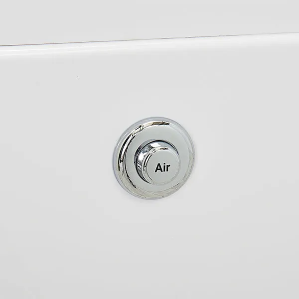 Ella Laydown 60 in. Walk-in Air Bath Bathtub in White with LHS Hinged Middle Glass Door, Glass Door Screen, 2 in. LHS Drain, photo 9 of 9
