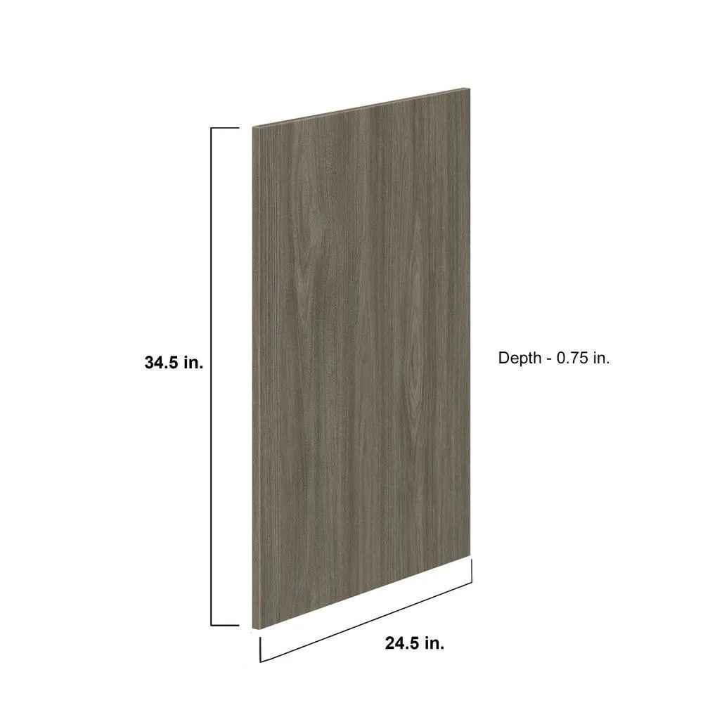 J COLLECTION Medora 125 in. W x 89.5 in. H x 24 in. D Textured Slab Walnut Children's Workstation Cabinet Bundle, photo 9 of 14
