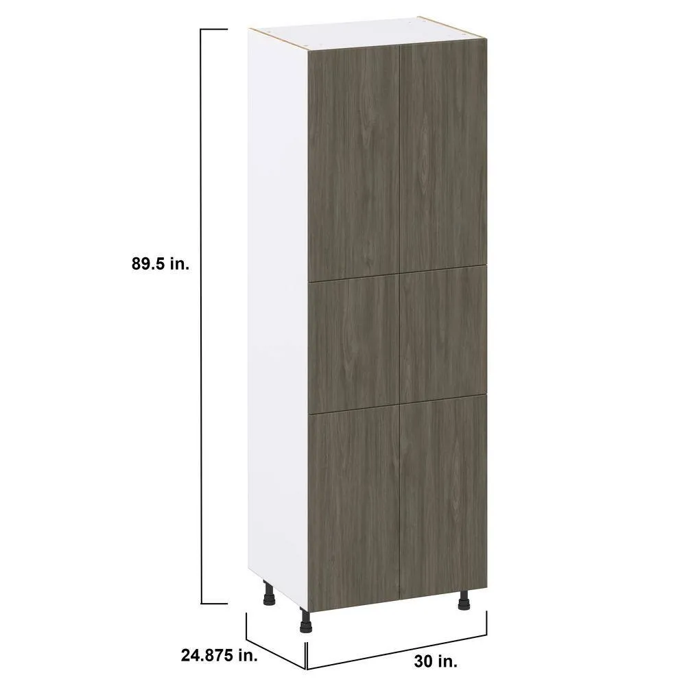 J COLLECTION Medora 125 in. W x 89.5 in. H x 24 in. D Textured Slab Walnut Children's Workstation Cabinet Bundle, photo 8 of 14