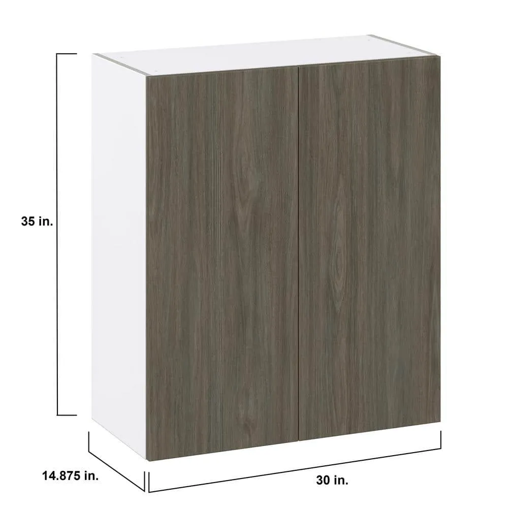 J COLLECTION Medora 125 in. W x 89.5 in. H x 24 in. D Textured Slab Walnut Children's Workstation Cabinet Bundle, photo 5 of 14