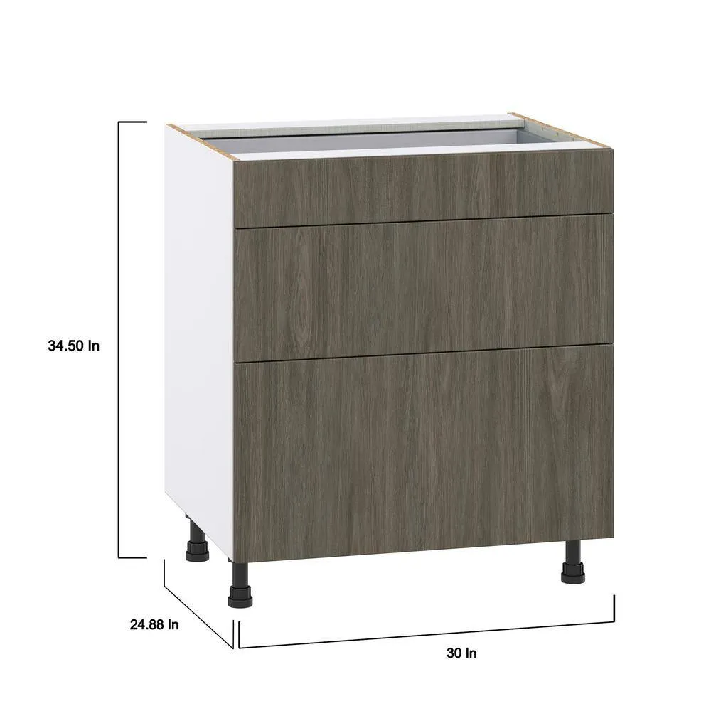 J COLLECTION Medora 125 in. W x 89.5 in. H x 24 in. D Textured Slab Walnut Children's Workstation Cabinet Bundle, photo 6 of 14