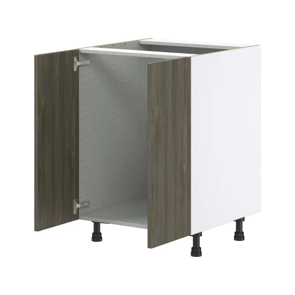 J COLLECTION Medora textured Slab Walnut Assembled Sink Base Kitchen Cabinet with Full Height Door (24 in. W x 34.5 in. H x 24 in. D), photo 6 of 8