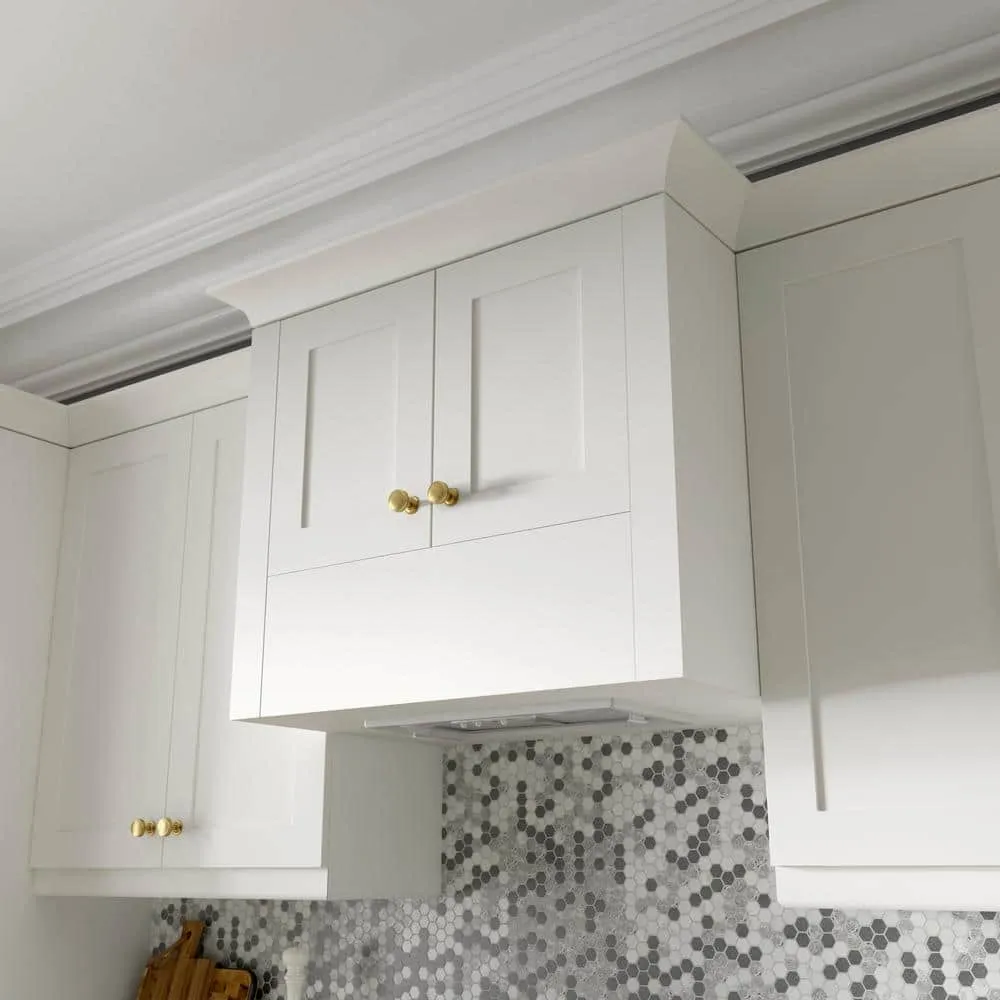 J COLLECTION 30 in. W x 94.5 in. H x 24 in. D Wallace Painted Warm White Shaker Assembled Pantry Micro Kitchen Cabinet with Drawers, photo 10 of 12