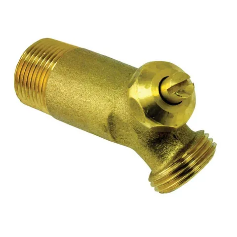 Brass water heater drain valve