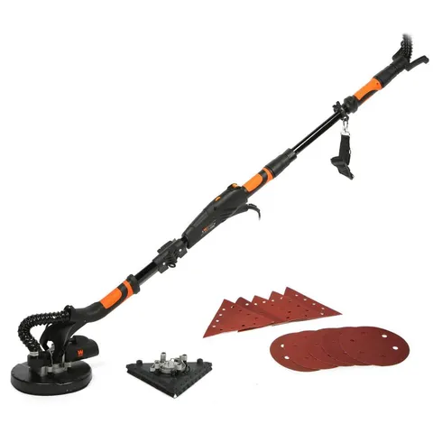 15 ft. 5 Amp 2-in-1 Variable Speed Dual-Head Drywall Sander with Dust Hose
