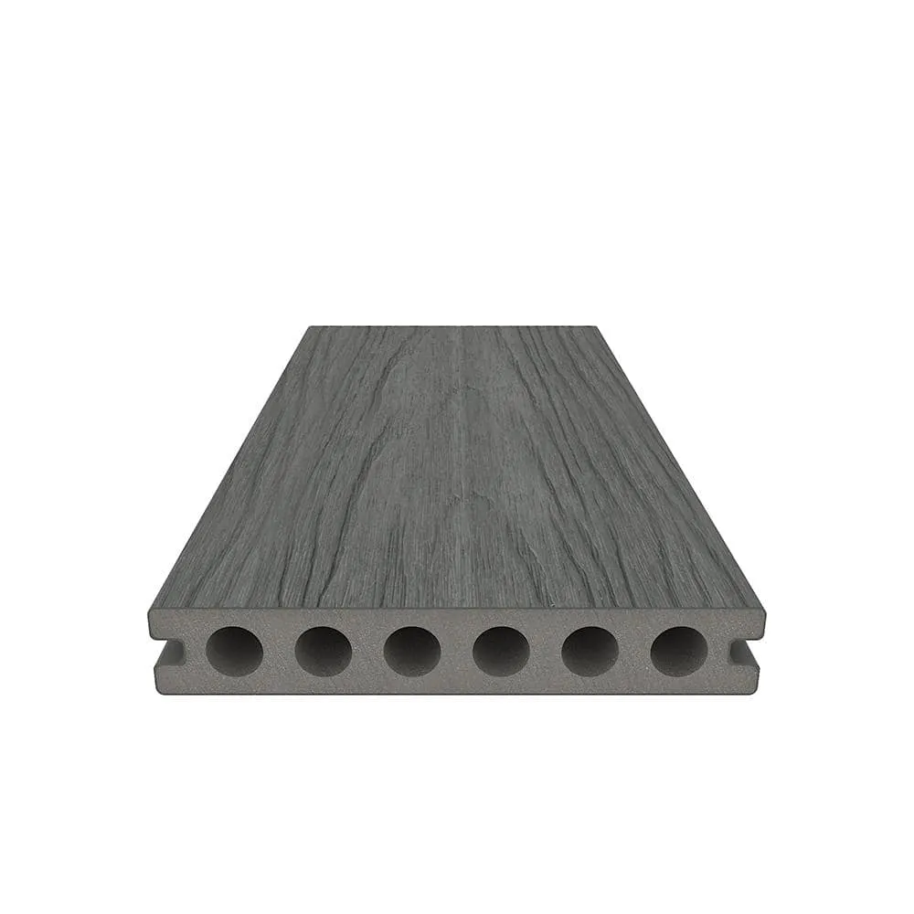 NewTechWood UltraShield Natural Voyager 1 in. x 6 in. x 8 ft. Westminster Gray Hollow Composite Decking Board, photo 5 of 8