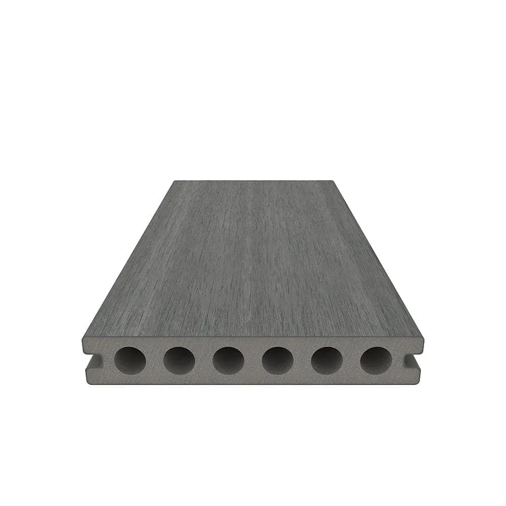 NewTechWood UltraShield Natural Voyager 1 in. x 6 in. x 8 ft. Westminster Gray Hollow Composite Decking Board, photo 6 of 8
