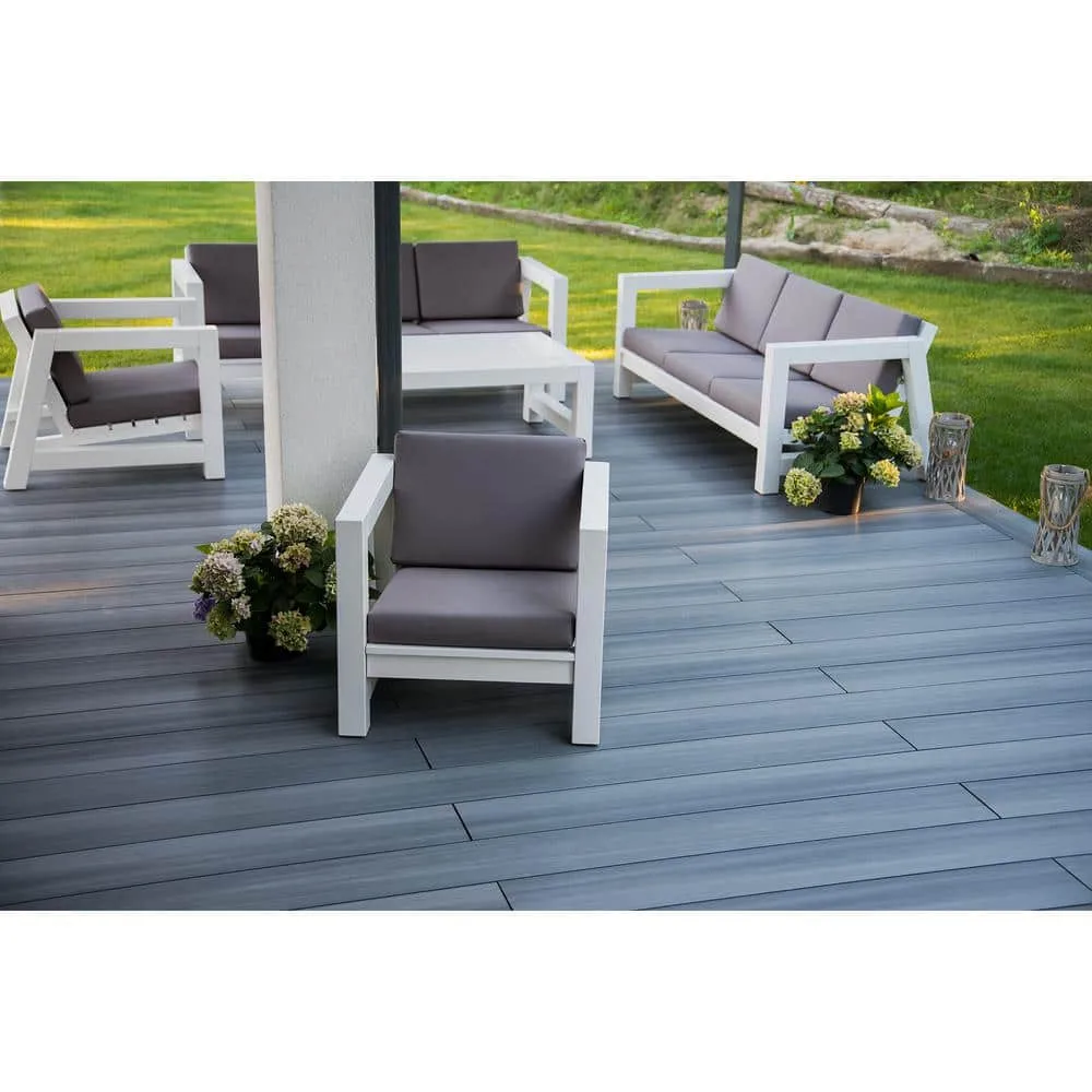 NewTechWood UltraShield Natural Voyager 1 in. x 6 in. x 8 ft. Westminster Gray Hollow Composite Decking Board, photo 2 of 8