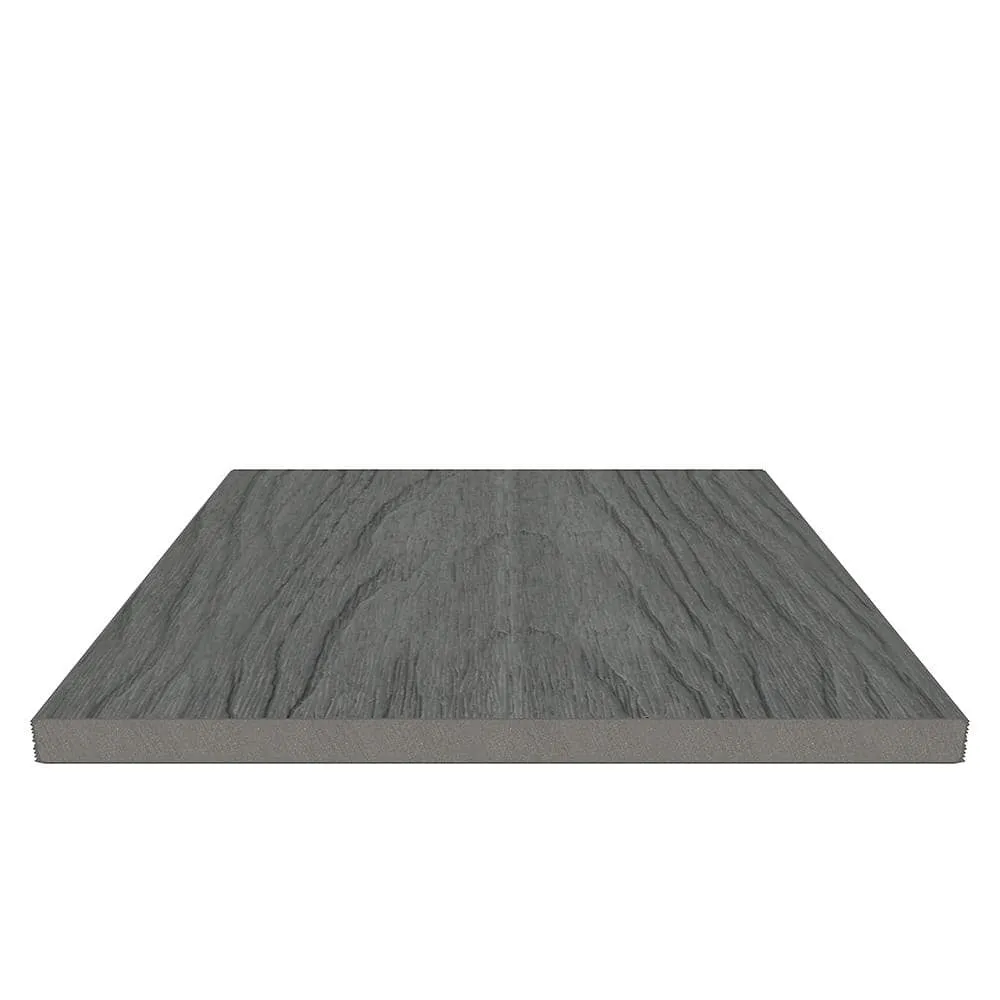NewTechWood UltraShield Naturale Fascia 0.5 in. x 12 in. x 6 ft. Westminster Gray Composite Fasica Decking Board, photo 3 of 7
