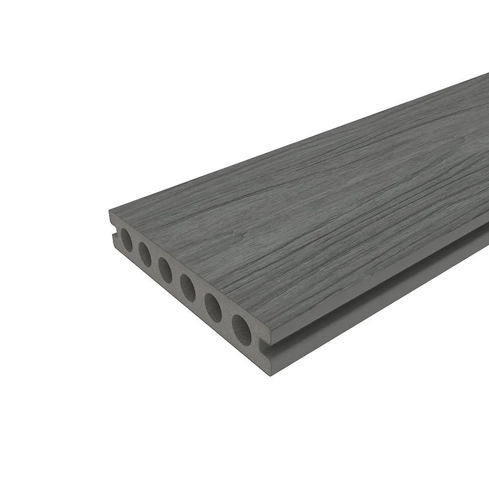 NewTechWood UltraShield Naturale Voyager Series 1 in. x 6 in. x 1 ft. Hollow Westminster Gray Composite Deck Board Sample, photo 7 of 8