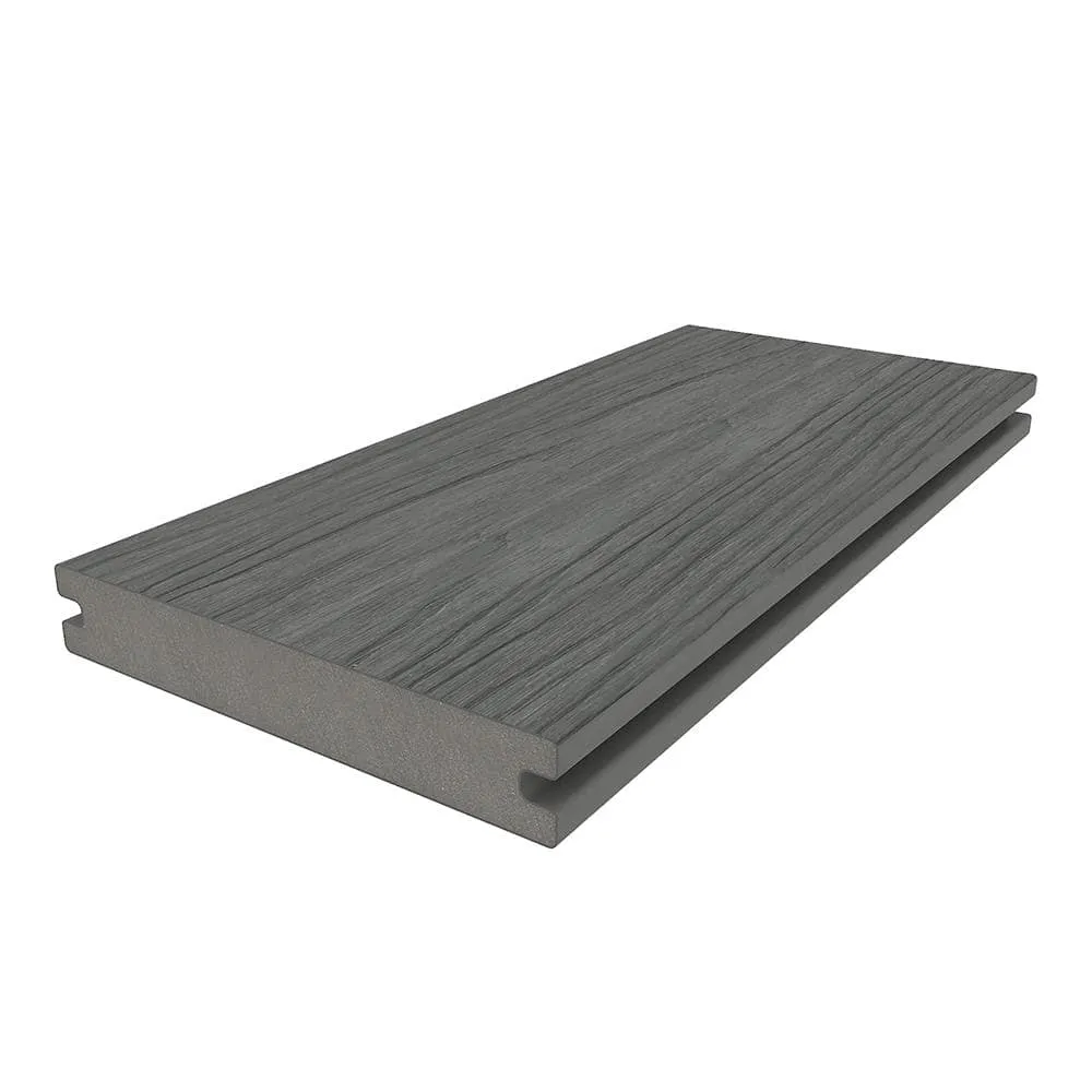 NewTechWood Naturale Magellan Series 1 in. x 5-1/2 in. x 0.5 ft. Westminster Gray Composite Decking Board Sample with Groove, photo 6 of 7