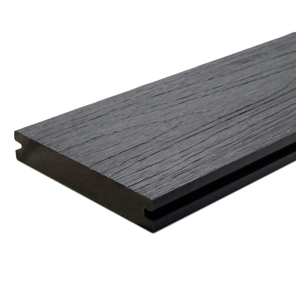 NewTechWood Naturale Magellan Series 1 in. x 5-1/2 in. x 0.5 ft. Westminster Gray Composite Decking Board Sample with Groove, photo 2 of 7