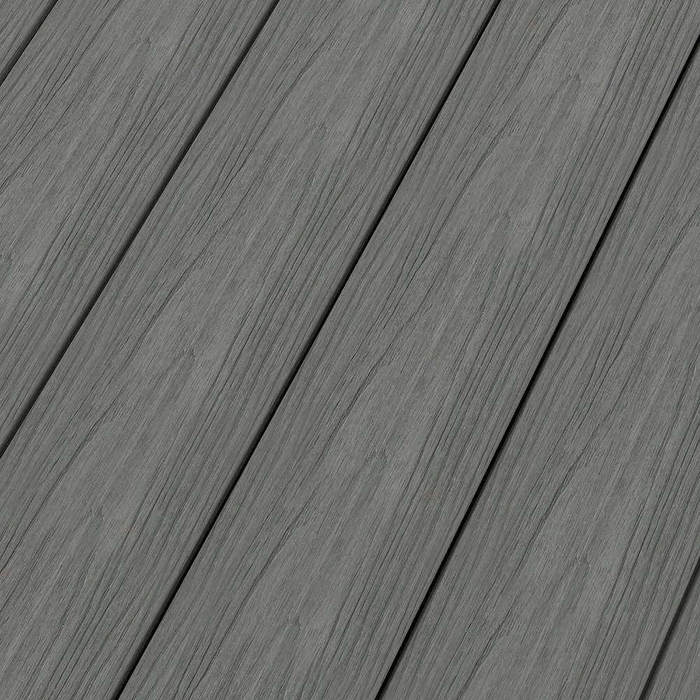 NewTechWood Naturale Magellan Series 1 in. x 5-1/2 in. x 0.5 ft. Westminster Gray Composite Decking Board Sample with Groove, photo 7 of 7