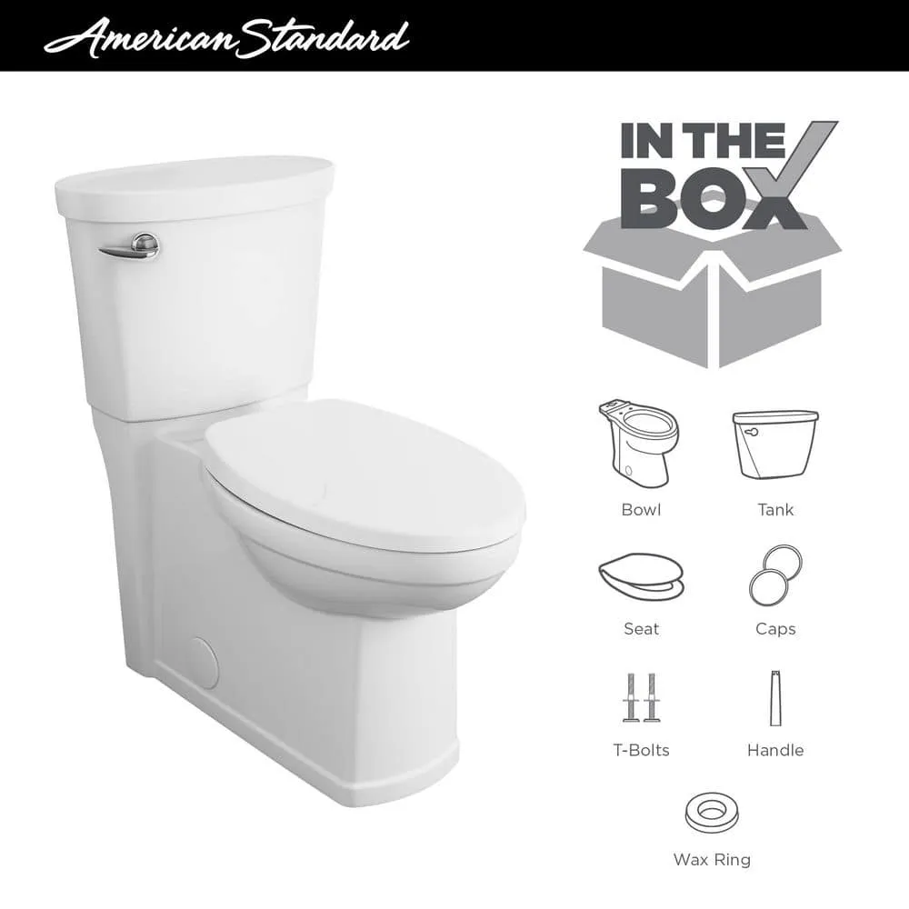 American Standard Cadet 3 Decor Tall Height 2-Piece 1.28 GPF Single-Flush Elongated Toilet with Slow-Close Seat, White, photo 7 of 9