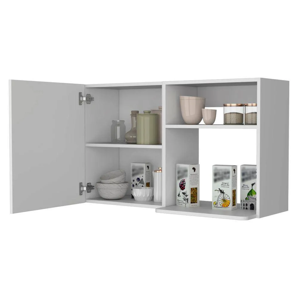 Amucolo 39.37 in. W x 15.75 in. D x 23.62 in. H White Wood Ready to Assemble Wall Kitchen Cabinet, photo 4 of 6