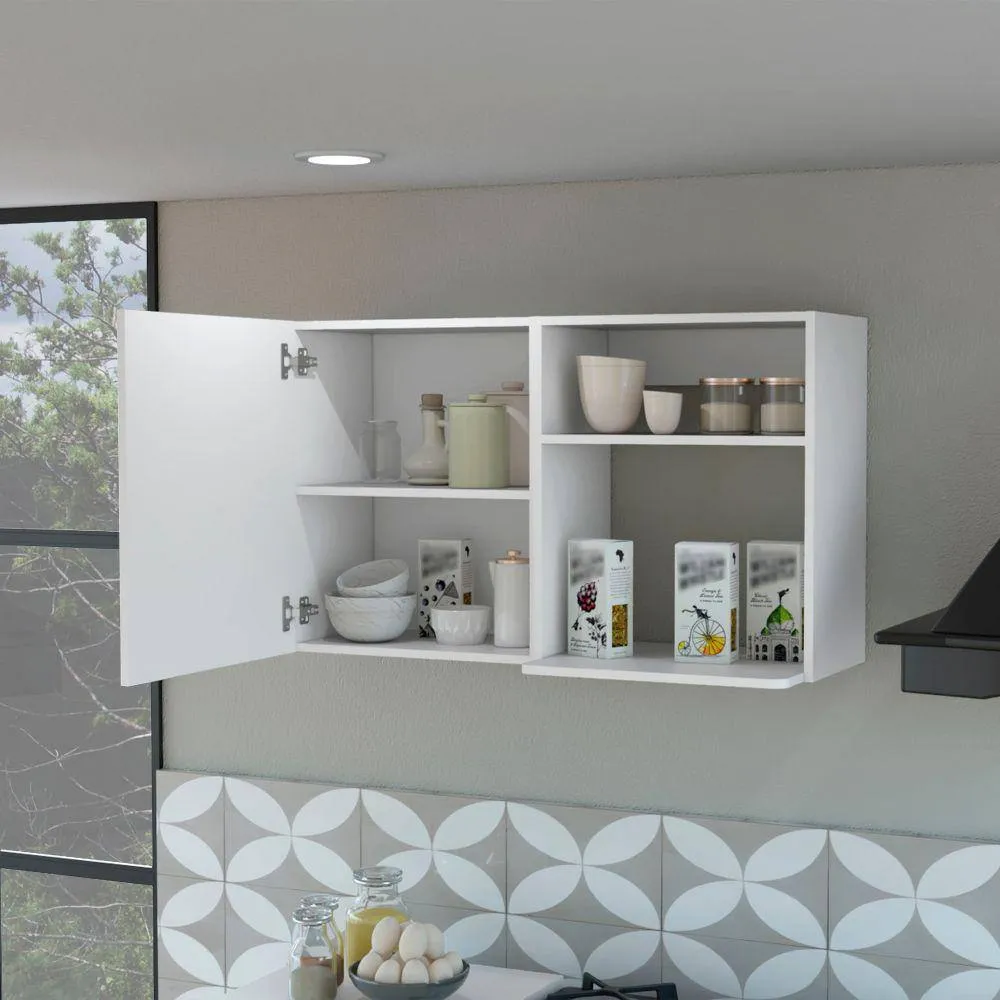 Amucolo 39.37 in. W x 15.75 in. D x 23.62 in. H White Wood Ready to Assemble Wall Kitchen Cabinet, photo 5 of 6