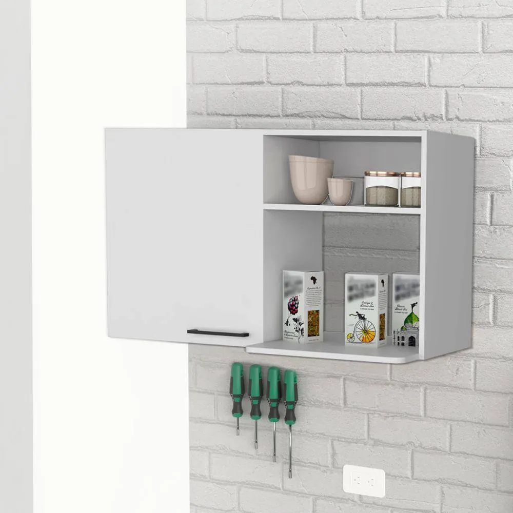 Amucolo 39.37 in. W x 15.75 in. D x 23.62 in. H White Wood Ready to Assemble Wall Kitchen Cabinet, photo 6 of 6