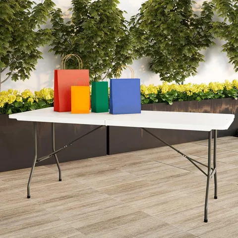 6 ft. Folding Utility Table with Plastic Tabletop