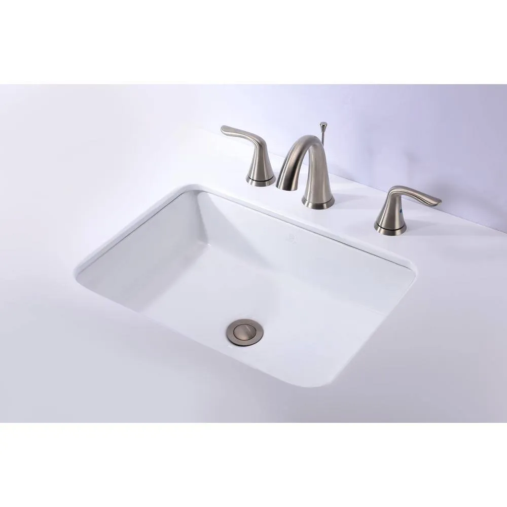 ANZZI Dahlia Series 7.25 in. Ceramic Undermount Bathroom Sink Basin in White, photo 11 of 12