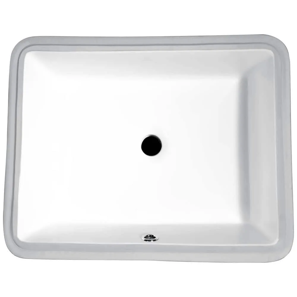 ANZZI Dahlia Series 7.25 in. Ceramic Undermount Bathroom Sink Basin in White, photo 12 of 12