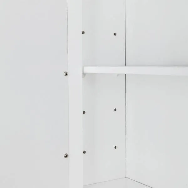 Aoibox 5.79 in. W x 13.39 in. H D x 20.87 in. H Rectangular White MDF Framed Surface Mount Medicine Cabinet with Mirror, photo 10 of 10